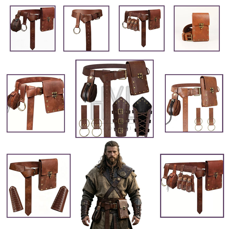 Cosplay Prop - مجموعة إكسسوارات الفايكنج من العصور الوسطى،