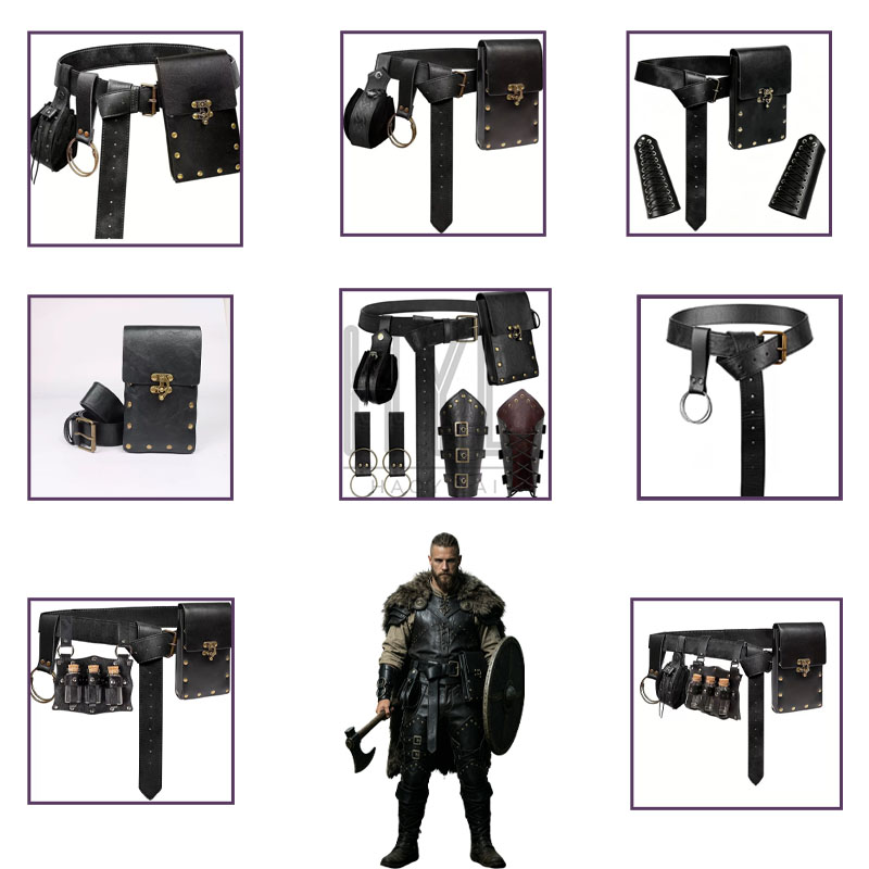 Cosplay Prop - مجموعة إكسسوارات زي الفايكنج، مستلزمات من