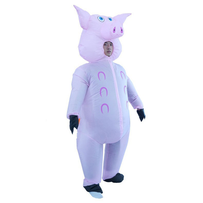 بدلة خنزير وردية قابلة للنفخ ل - مراجعة Cosplay Prop Business وسعره