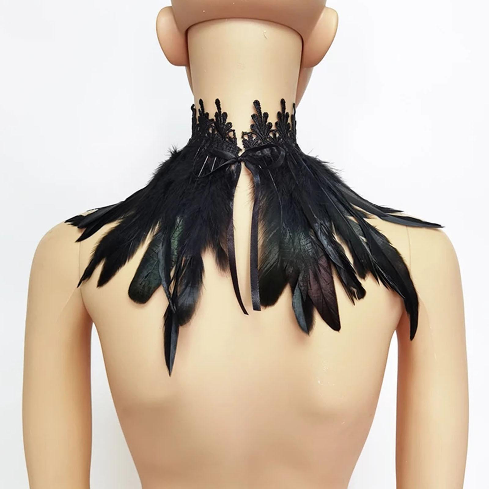 شال أسود من الريش الصناعي، يمك - مراجعة Magnetic Clasp Cosplay وسعره